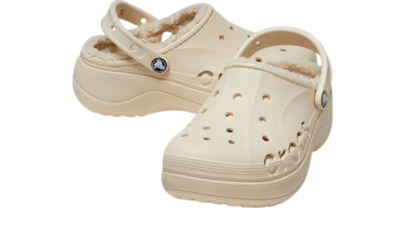 Crocs Baya Platfom Lined Clogs Winter White - Imagen 2