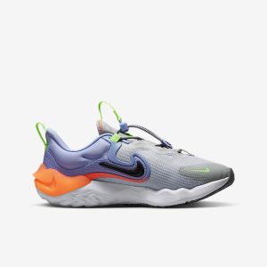 NIKE RUN FLOW BIG KIDS GREY Y PURPLE